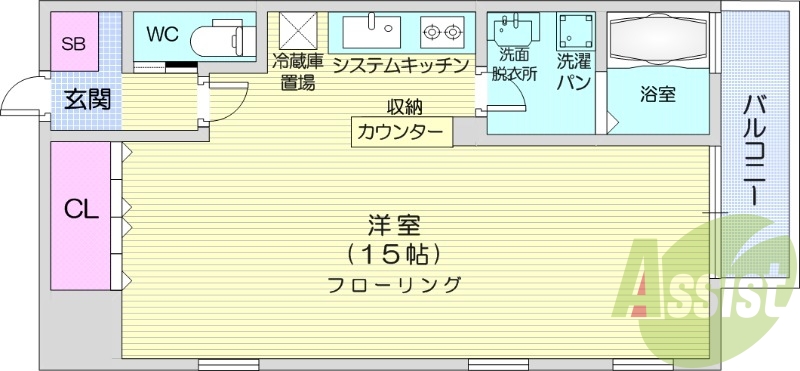 6階の間取り図