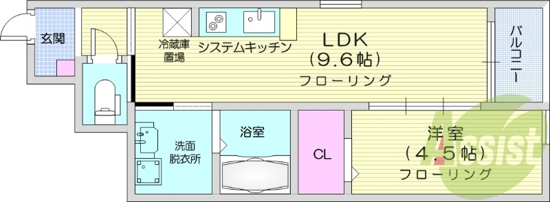 1階の間取り図
