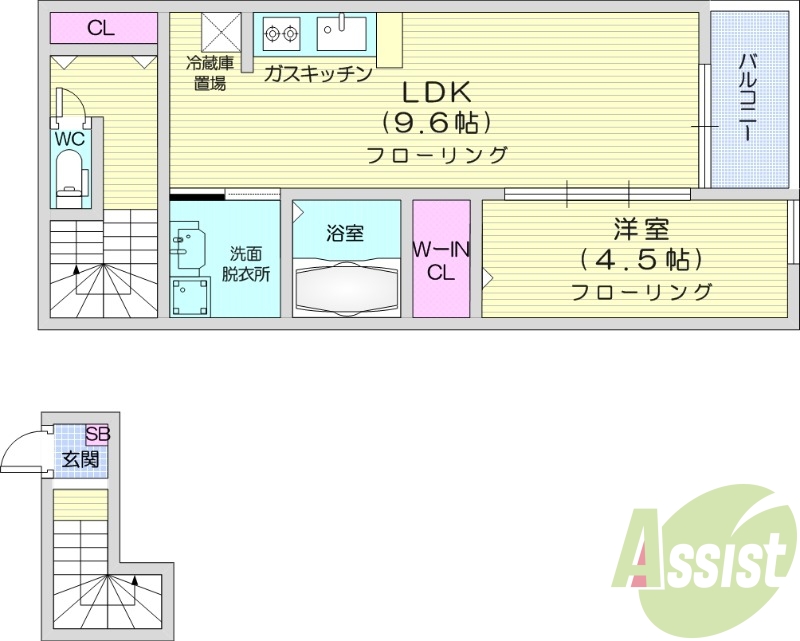 2階の間取り図