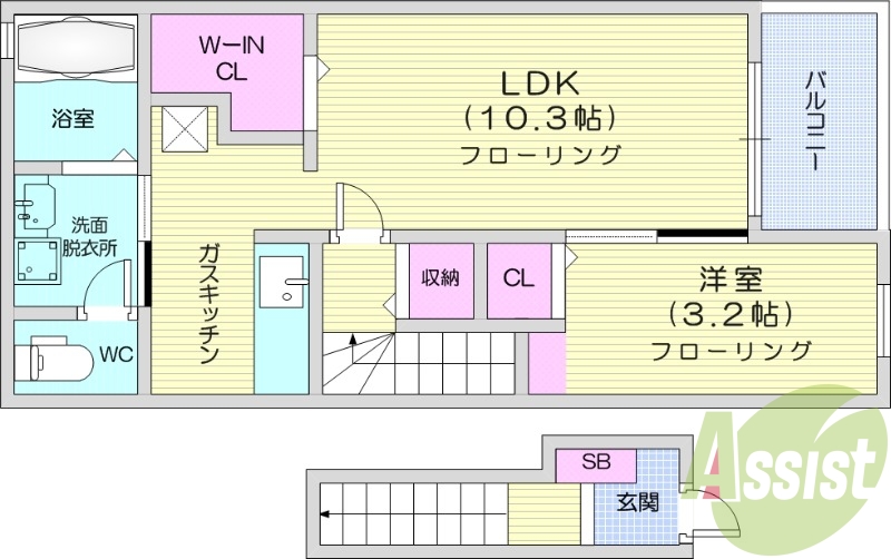 1LDK、エアコン2台、ペット相談、防犯カメラ。