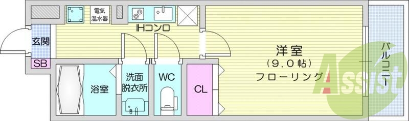 オール電化、オートロック、防犯カメラ、洗髪洗面化粧台