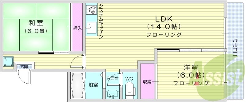 1階の間取り図