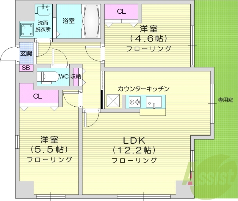 3LDK、ネット無料、システムキッチン。