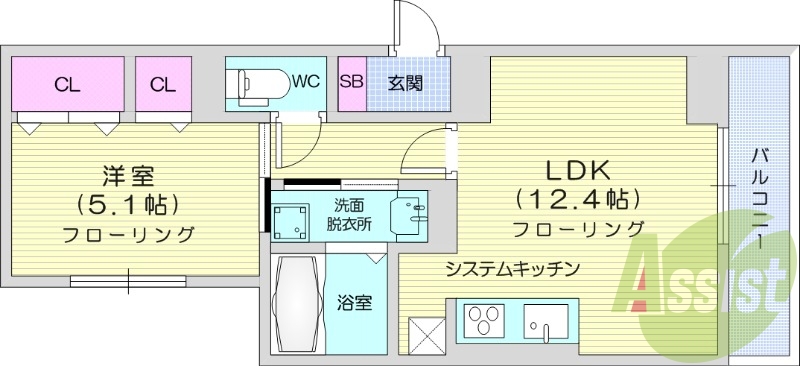 １LDK、ペット相談、宅配ボックス、インターネット使用料無料