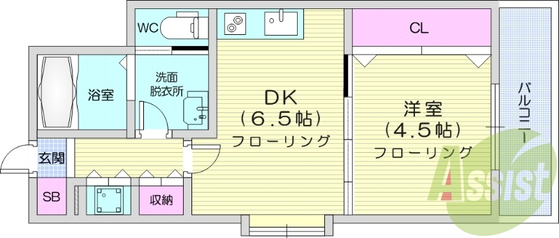1ＬＤＫ、オール電化、システムキッチン