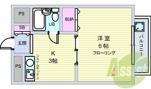 2階の間取り図