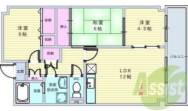 3LDK・オートロック・積水ハウス施工・鉄筋コンクリート