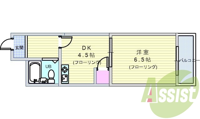 １ＤＫ・分譲賃貸・駅徒歩２分・オートロック・エアコン