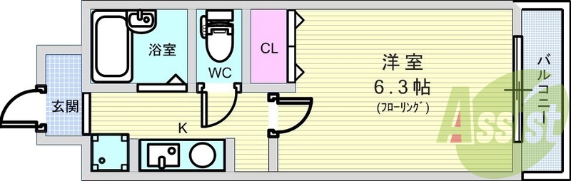 1K・TVインターホン・温水洗浄便座・二重サッシ