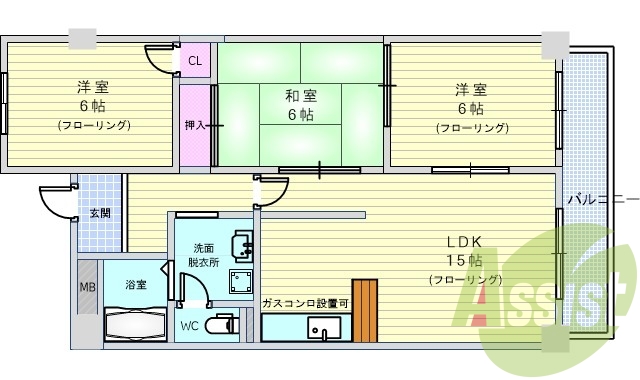 3LDK（71.76平米）トランクルーム・エレベーター
