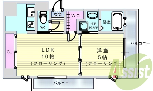 1LDK.ペット飼育可能(小型犬).オール電化.オートロック