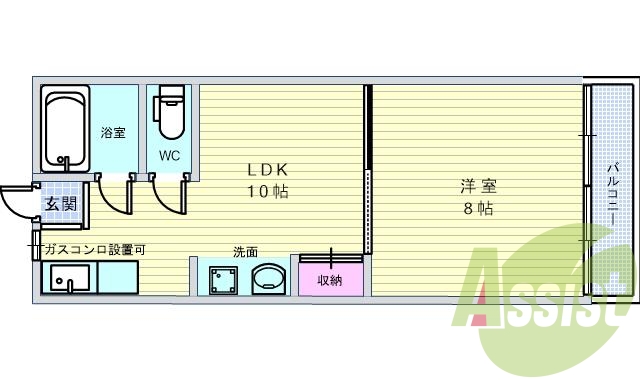 １ＬＤＫ（３１．３２平米）フルリノベ、室内洗濯パン・収納