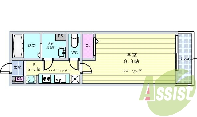 １Ｋ（28.56平米）曽根６分・オートロック・ネット無料