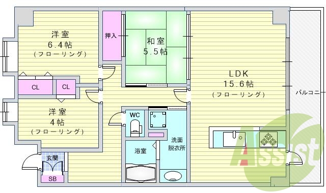 ３ＬＤＫ（８３平米）ネット無料・リノベーション・水周り新品