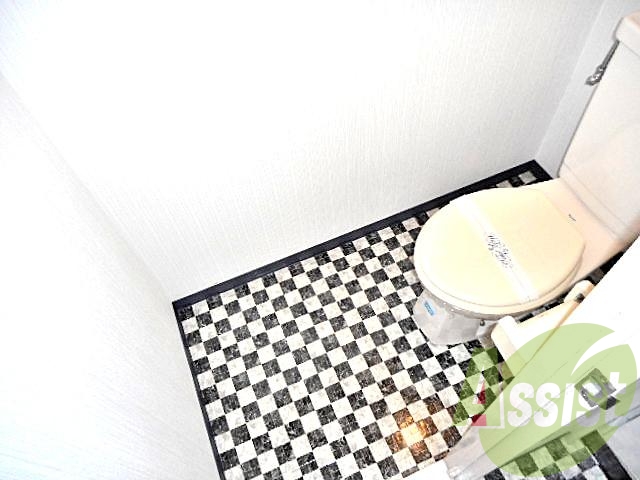 床の模様が独特な感じのお手洗いです♪ 床の模様が独特な感じのお手洗いです♪