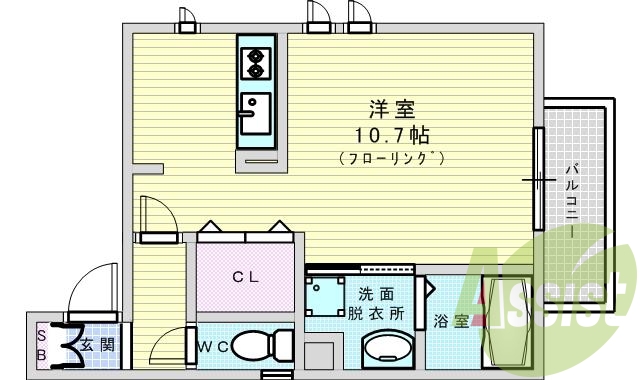 1Ｒ・セコムのセキュリティ・温水洗浄暖房便座・オートロック