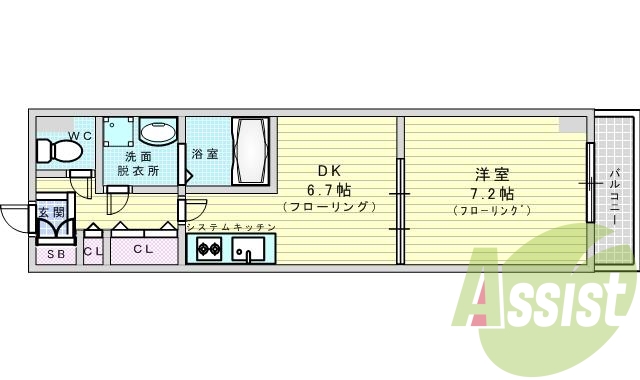 １ＤＫ・オートロック・エアコン・ウォシュレット・浴室乾燥機