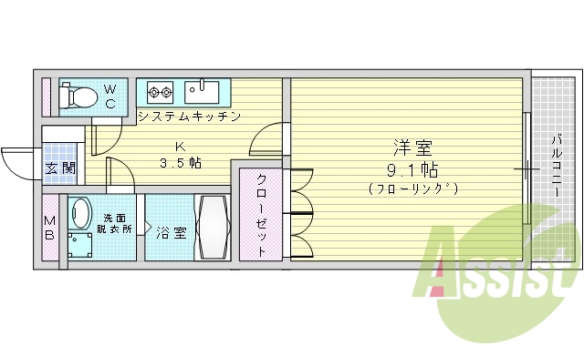 2階の間取り図