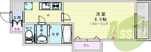 6階の間取り図