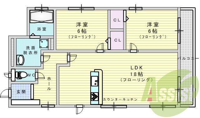2ＬＤＫ・新築・エアコン・システムキッチン・オール電化