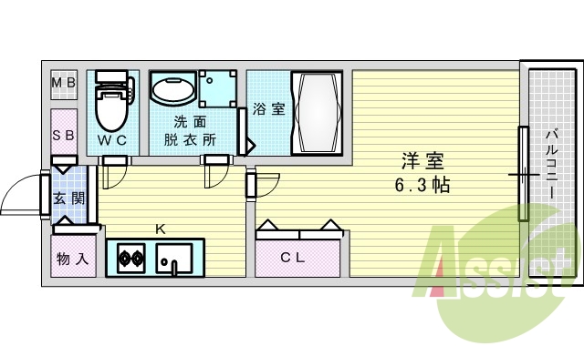 6階の間取り図