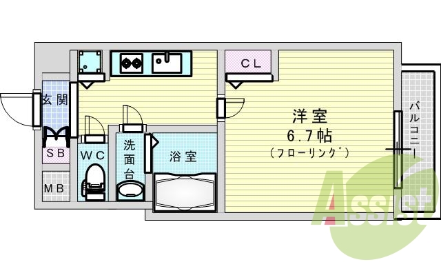 8階の間取り図