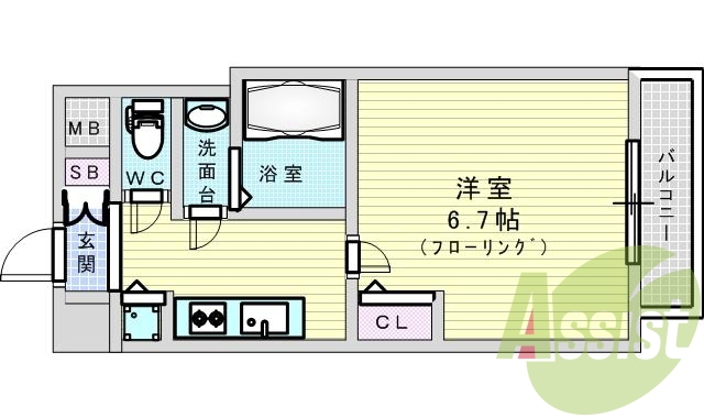 6階の間取り図