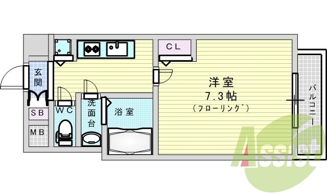8階の間取り図