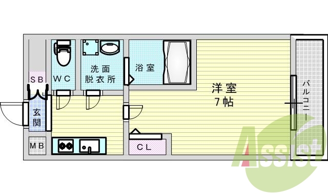 8階の間取り図