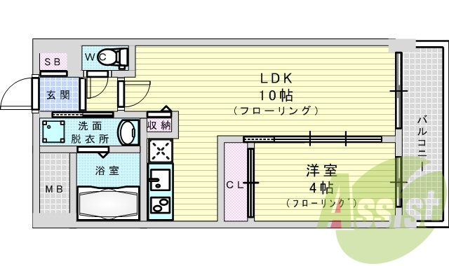 6階の間取り図