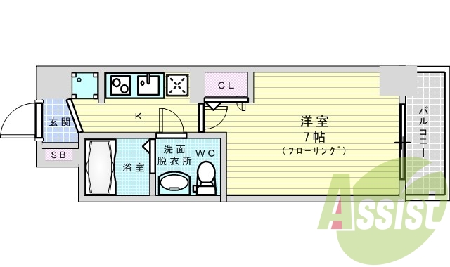 9階の間取り図