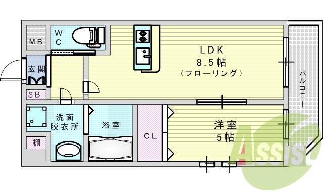 6階の間取り図