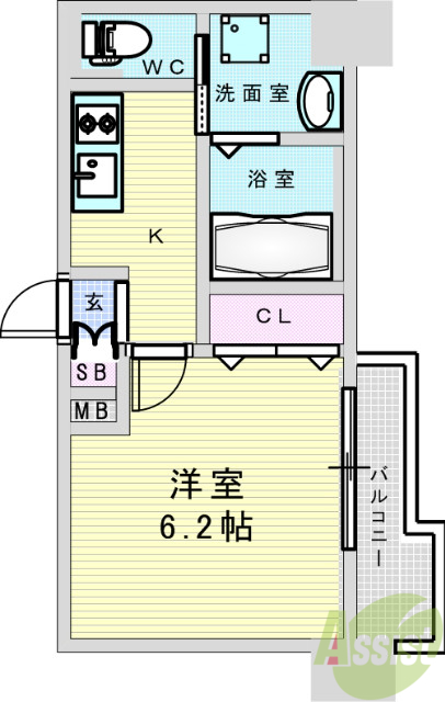 8階の間取り図