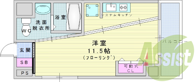 1R（30.34平米）防犯カメラ・ミストサウナ・浴室乾燥機