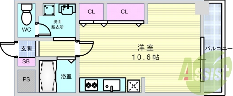 1R(29.16平米)エアコン・シャンドレ・浴室乾燥機