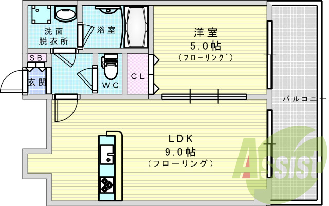 2階の間取り図