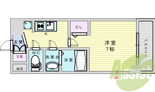 7階の間取り図