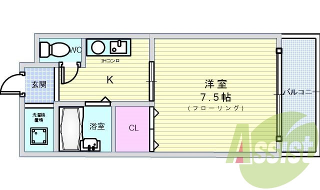 １Ｋ・２２．４平米