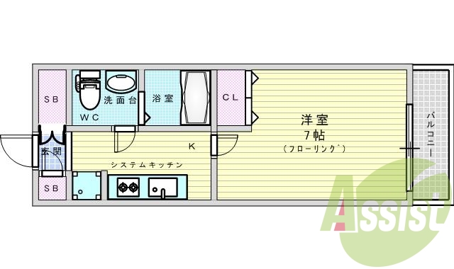 5階の間取り図