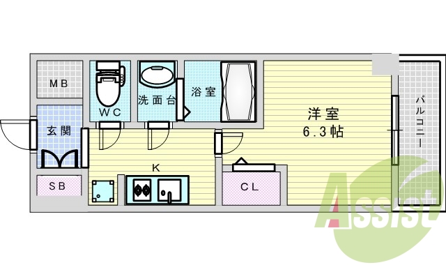 8階の間取り図