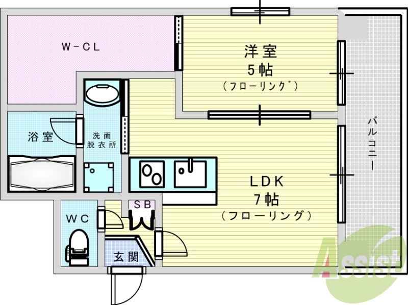 2階の間取り図