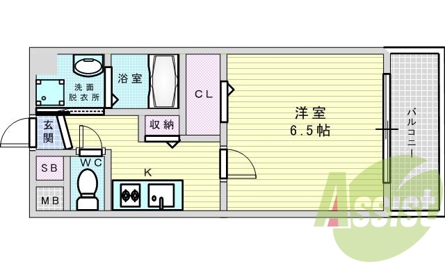 8階の間取り図