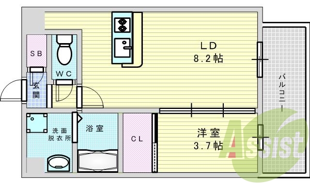 6階の間取り図