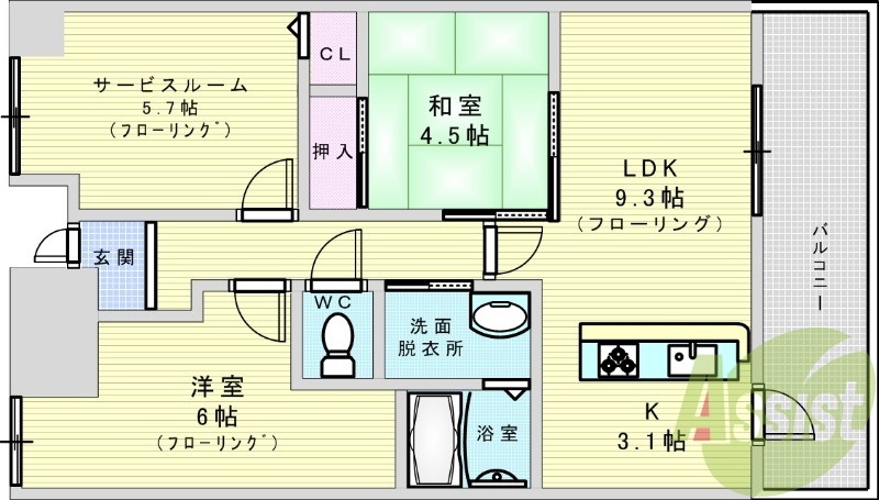 大阪市西淀川区千舟3丁目、ラフィーネフォレスタ