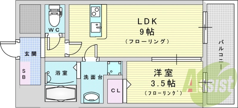 8階の間取り図