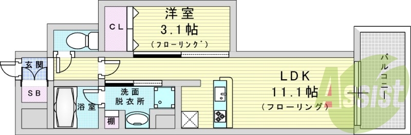 9階の間取り図