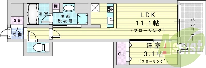 7階の間取り図