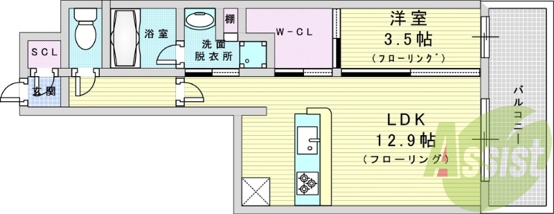 6階の間取り図