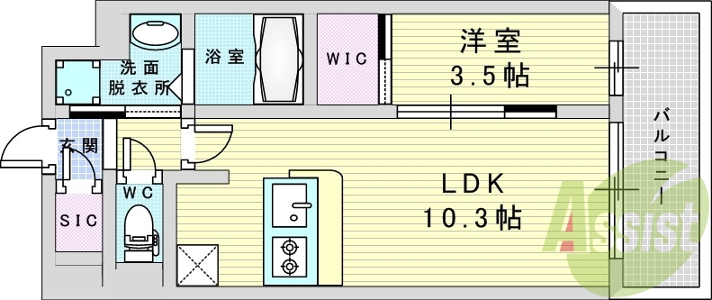 9階の間取り図