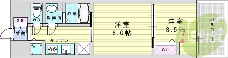 6階の間取り図